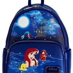 Loungefly X Disney The Little Mermaid Ariel Fireworks Glow And Light Up Mini Backpack