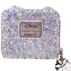 Loungefly X LASR Exclusive Disney Holographic Sequin Minnie Zip Wallet New