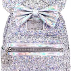Loungefly New X LASR Exclusive Disney Holographic Sequin Minnie Mini Backpack
