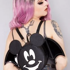 Loungefly New X LASR Exclusive Disney Mickey Bat Convertible Mini Backpack