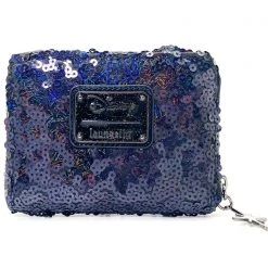 Loungefly X LASR Exclusive Disney Celestial Dreams Black Holographic Sequin Minnie Zip Wallet New