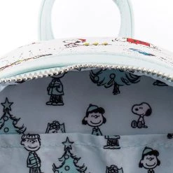 Loungefly The Great Fantastic X Peanuts Happy Holidays AOP Mini Backpack
