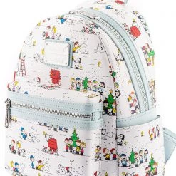 Loungefly The Great Fantastic X Peanuts Happy Holidays AOP Mini Backpack