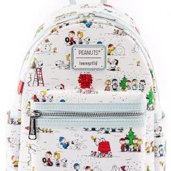 Loungefly The Great Fantastic X Peanuts Happy Holidays AOP Mini Backpack