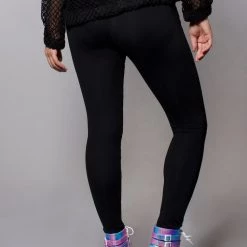 LA Style Rush Women's Festival Meshed Up Cut-Out Leggings