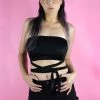 Motel Rocks Women's Festival Dorian Criss Cross Tube Top