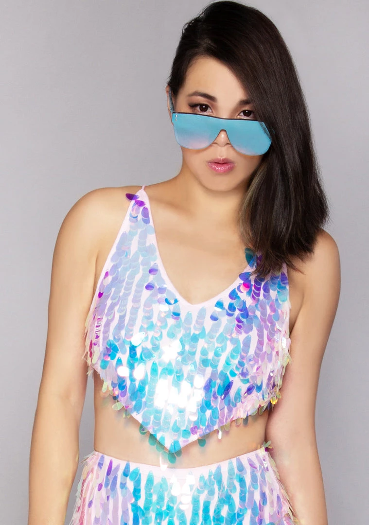 Motel Rocks Quartz Opal Unicorn Sequin Crop Top 3 Motel Rocks Quartz Opal Unicorn Sequin Crop Top