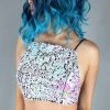 Motel Rocks Women's Festival Truman Fishscale Sequin Crop Top 1 Motel Rocks Women's Festival Truman Fishscale Sequin Crop Top