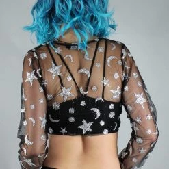 Motel Rocks Yun Star Child Crop Top Women's Festival