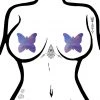 Pastease Monarch Holographic Butterfly Nipple Pasties In Lavender Accessories
