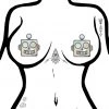 Pastease Holographic Robot Nipple Pasties In Silver Accessories