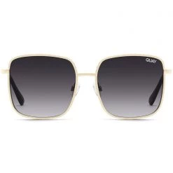 Quay Australia Real One Sunglasses In Gold Smoke