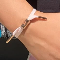 Rastaclat Mary Women's Single Lace Bracelet In Pink/Rose Gold