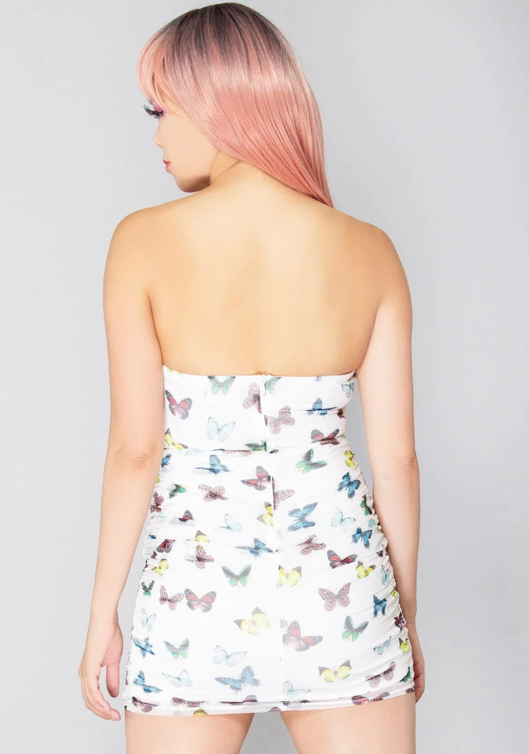 Rehab Lab Wild Heart Butterfly Kisses Strapless Bustier Dress 4 Rehab Lab Wild Heart Butterfly Kisses Strapless Bustier Dress