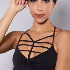 Seams Lovely Lavania Bralette In Charcoal Women's Festival
