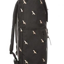 Spiral Golden Raven Festival Backpack In Black