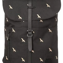 Spiral Golden Raven Festival Backpack In Black