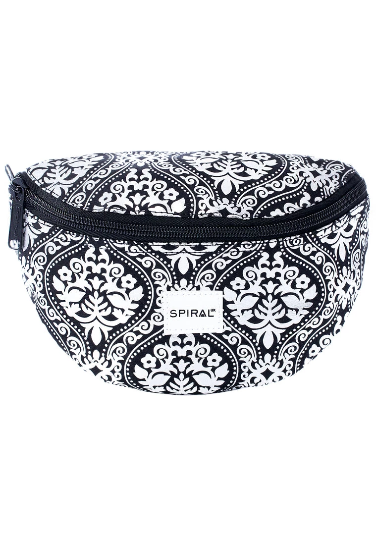 Spiral Road To Venetian Bum Bag In Black/Silver