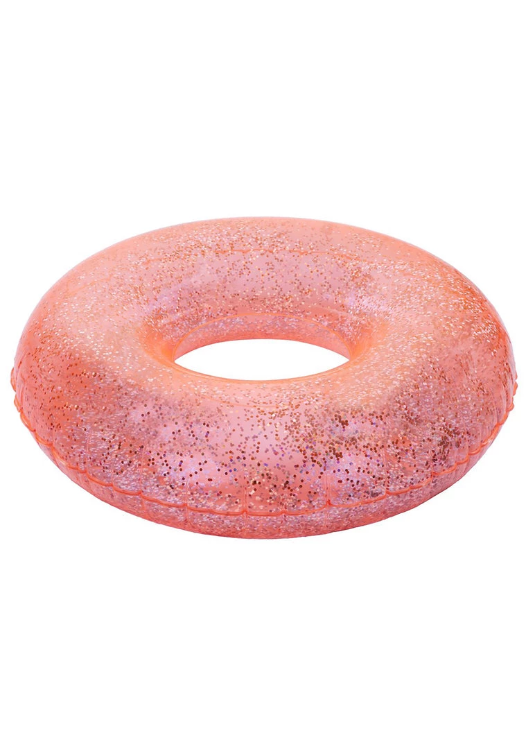 SunnyLife Neon Coral Glitter Pool Ring 5 SunnyLife Neon Coral Glitter Pool Ring