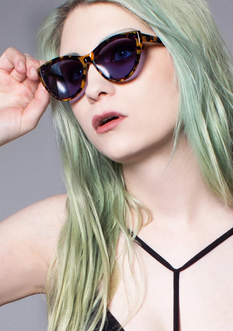 TOMS Josie Sunglasses In Blonde Tortoise/Blue 3 TOMS Josie Sunglasses In Blonde Tortoise/Blue