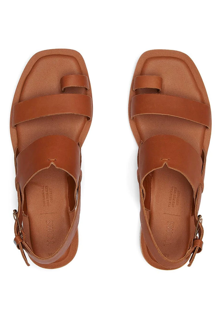 TOMS Shoes Freya Vegetable Tanned Leather Sandals 7 TOMS Shoes Freya Vegetable Tanned Leather Sandals
