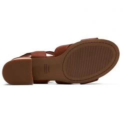 TOMS Shoes Grace Vegetable Tanned Leather Sandals In Tan