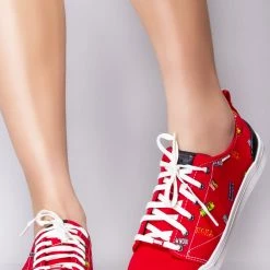 TOMS X Marvel Travel Lite Womens Low AOP Marvel Logos Sneakers In Red Shoes 9 TOMS X Marvel Travel Lite Womens Low AOP Marvel Logos Sneakers In Red Shoes