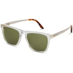 TOMS Dawson Sunglasses In Crystal Clear/Bottle Green