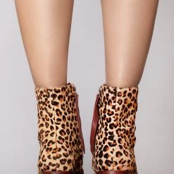 TOMS Emmy Desert Tan Leopard Booties