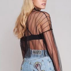 The Ragged Priest Widow Mesh Top