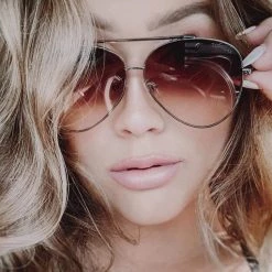 TopFoxx Accessories Besties Sunnies Sunglasses In Brown Fade