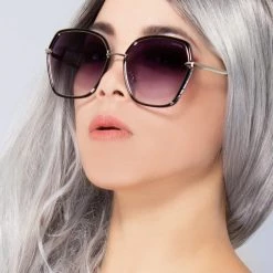 TopFoxx The Great Fantastic Maya Sunglasses In Faded Black