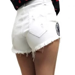 UNIQ Women's Festival Patched Denim Shorts