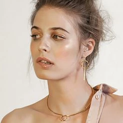 Wanderlust + Co Accessories Full Circle Earrings In Gold