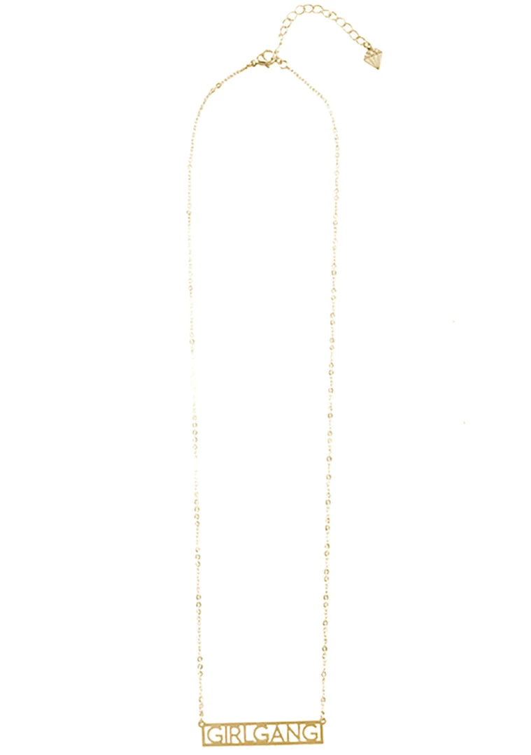 Wanderlust + Co Accessories Girlgang Necklace In Gold 4 Wanderlust + Co Accessories Girlgang Necklace In Gold