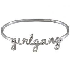 Wanderlust + Co Accessories Girlgang Bangle In Silver