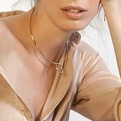 Wanderlust + Co Loop Choker In Gold Accessories