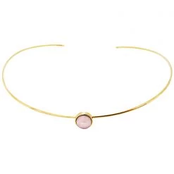 Wanderlust + Co Accessories Mia Choker In Gold/Rose