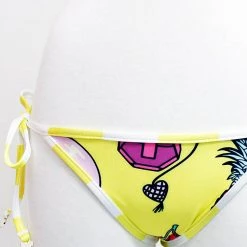 WILDFOX Swim Emoji Print Reversible Classic String Bikini Bottom Women's Festival