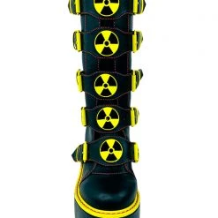 Y.R.U. New Dune Biohazard Platform Boots In Black/Yellow