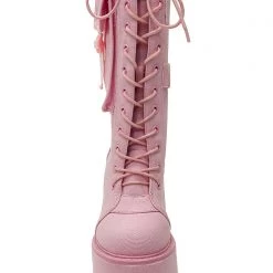 Y.R.U. Dune Desert Platform Boots In Pink