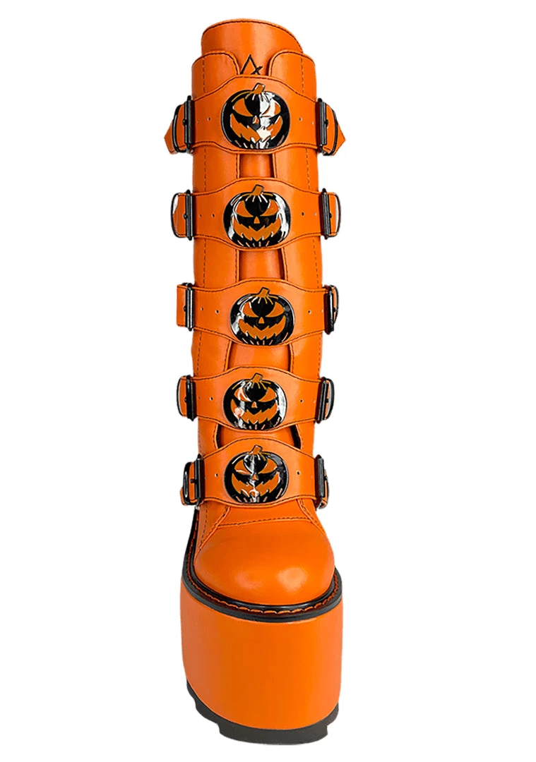 Y.R.U. Dune Jackolantern Platform Boots In Orange New 4 Y.R.U. Dune Jackolantern Platform Boots In Orange New