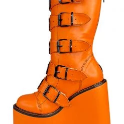 Y.R.U. Dune Jackolantern Platform Boots In Orange New 10 Y.R.U. Dune Jackolantern Platform Boots In Orange New