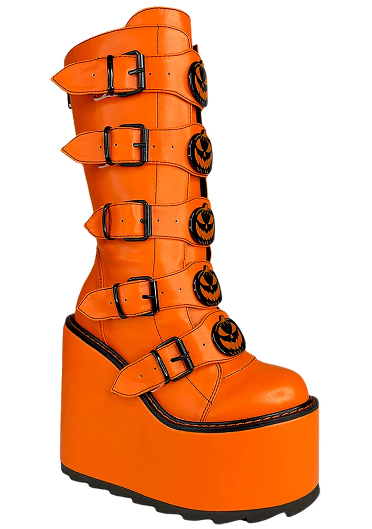 Y.R.U. Dune Jackolantern Platform Boots In Orange New 3 Y.R.U. Dune Jackolantern Platform Boots In Orange New
