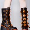 Y.R.U. Dune Jackolantern Platform Boots In Black Orange Shoes 1 Y.R.U. Dune Jackolantern Platform Boots In Black Orange Shoes