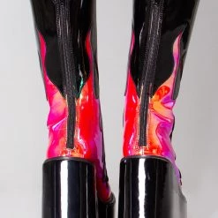 Y.R.U. Dune Lace Up Flame In Black/Red 10 Y.R.U. Dune Lace Up Flame In Black/Red