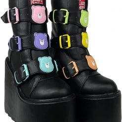 Y.R.U. The Great Fantastic Dune Lo Care Bears Platform Boots In Black
