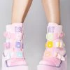 Y.R.U. Mad World Dune Lo Care Bears Platform Boots In Pink 1 Y.R.U. Mad World Dune Lo Care Bears Platform Boots In Pink