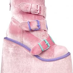 Y.R.U. Mad World Dune Lo Care Bears Platform Boots In Pink