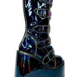 Y.R.U. Dune Mushroom Platform Boots In Black Multicolor